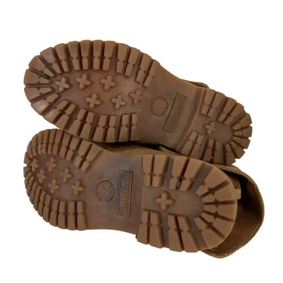 Timberland Women's Brown Leather Roll Top Lace Up Boots - 7.5 - Picture 8 of 8